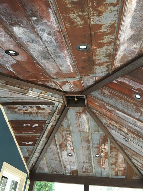 how to age galvanized roof